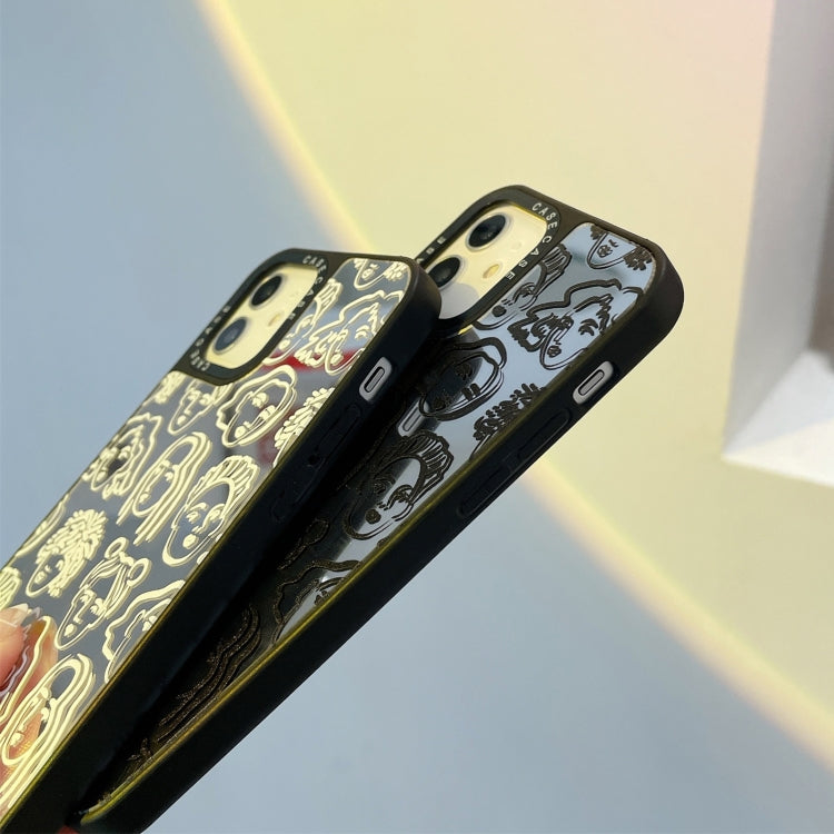 For iPhone SE 2022 / SE 2020 / 8 / 7 Mirror Series Abstract Artistic Portrait Protective Case