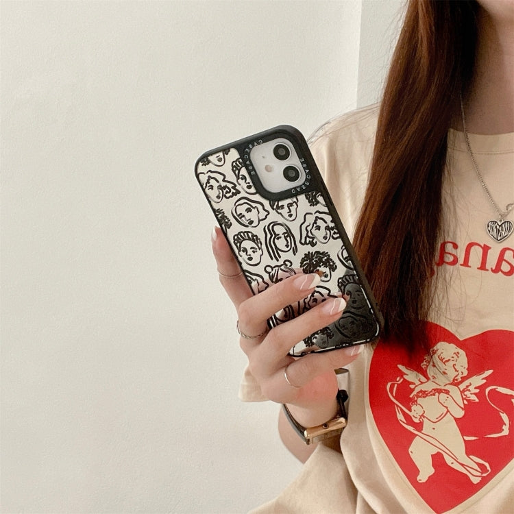 For iPhone 11 Pro Mirror Series Abstract Artistic Portrait Protective Case