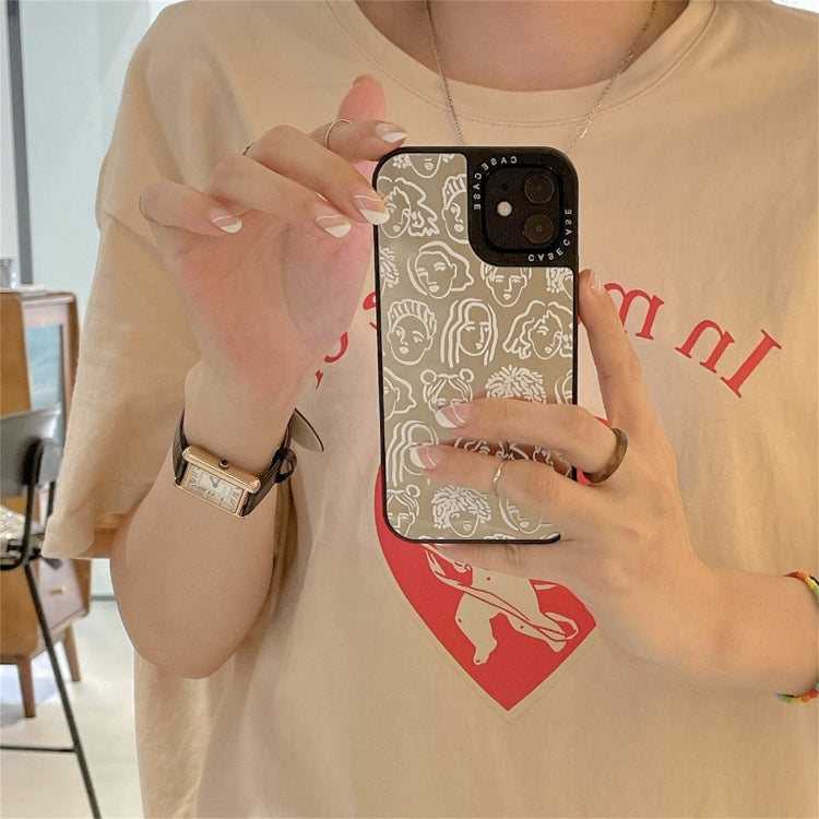 For iPhone 12 / 12 Pro Mirror Series Abstract Artistic Portrait Protective Case