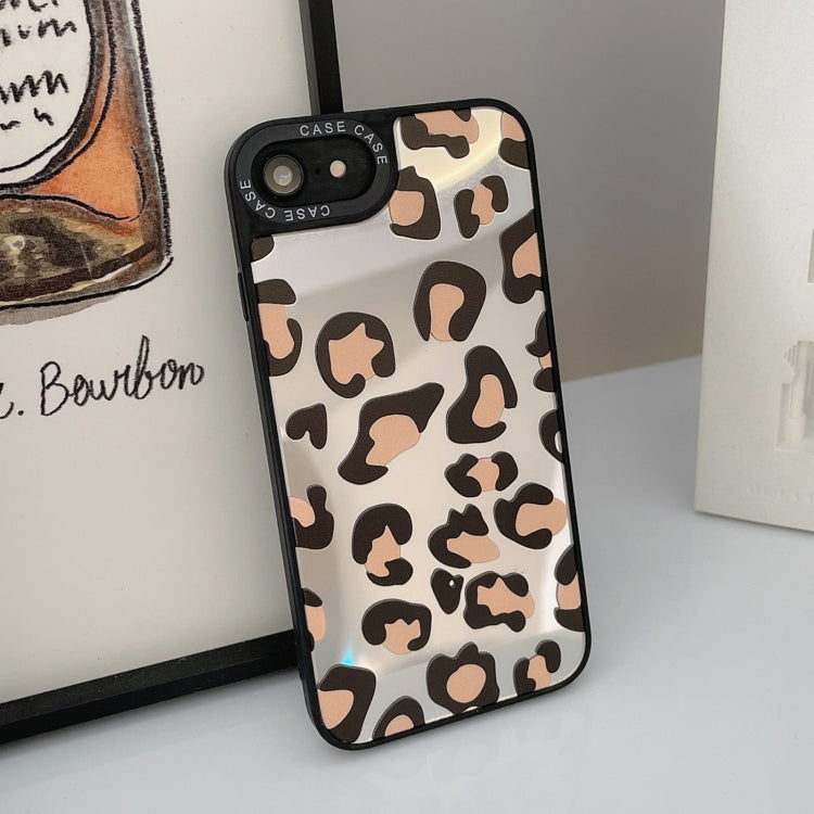 For iPhone SE 2022 / SE 2020 / 8 / 7 Mirror Series Classic Yellow Leopard Print Protective Case