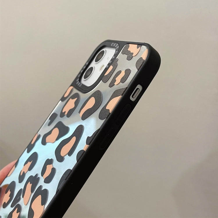 For iPhone SE 2022 / SE 2020 / 8 / 7 Mirror Series Classic Yellow Leopard Print Protective Case