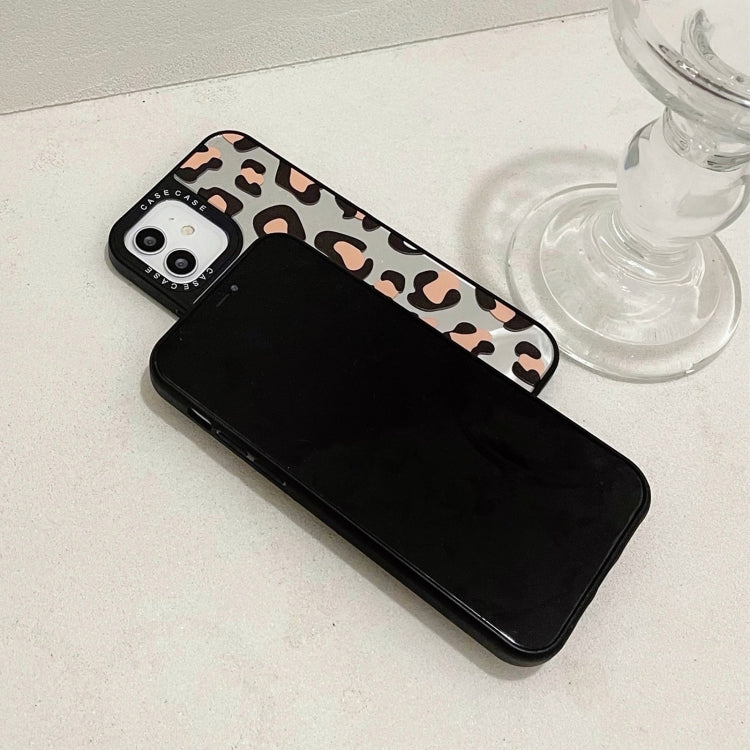 For iPhone SE 2022 / SE 2020 / 8 / 7 Mirror Series Classic Yellow Leopard Print Protective Case