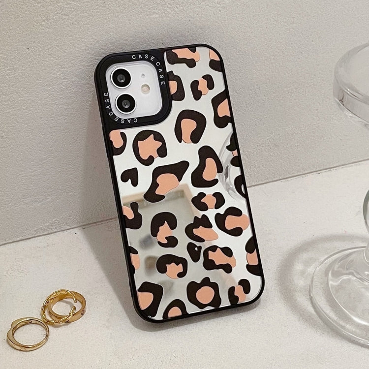 For iPhone 11 Pro Mirror Series Classic Yellow Leopard Print Protective Case
