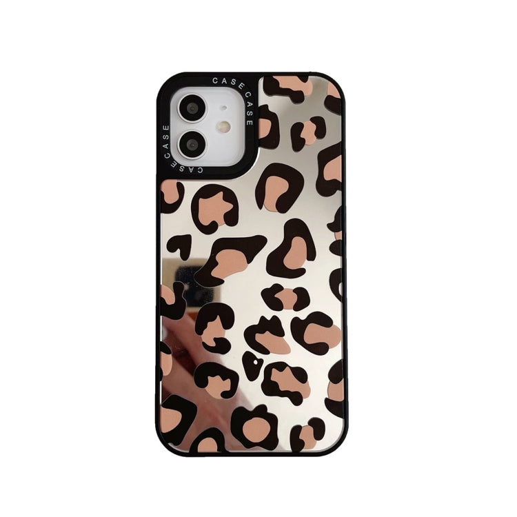 For iPhone 11 Pro Max Mirror Series Classic Yellow Leopard Print Protective Case