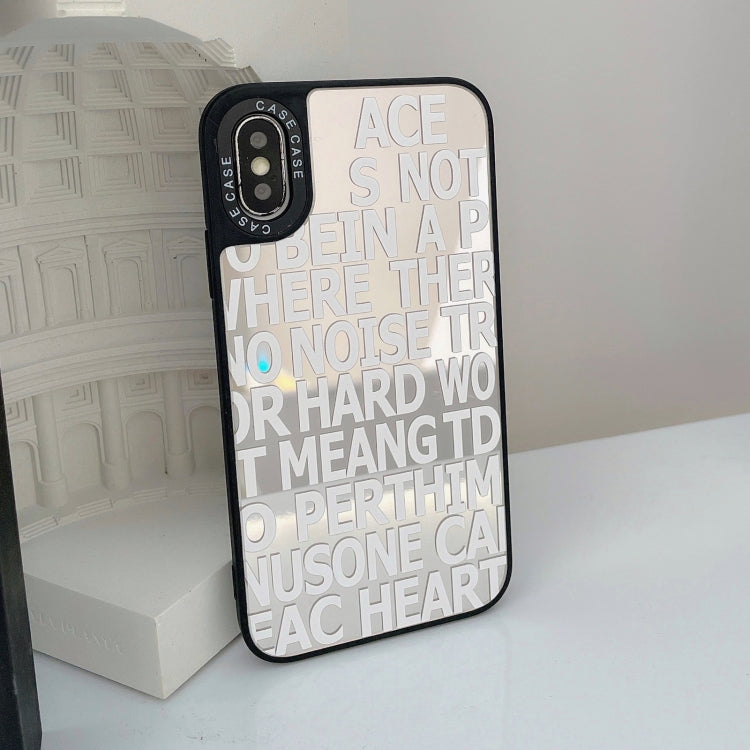 For iPhone XS Max Mirror Series English Alphabets Protective Case