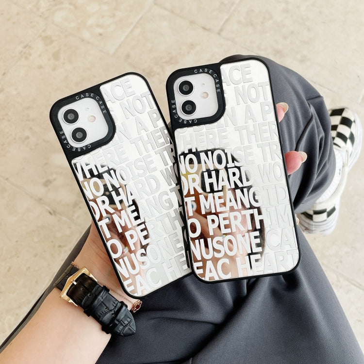 For iPhone 11 Pro Max Mirror Series English Alphabets Protective Case