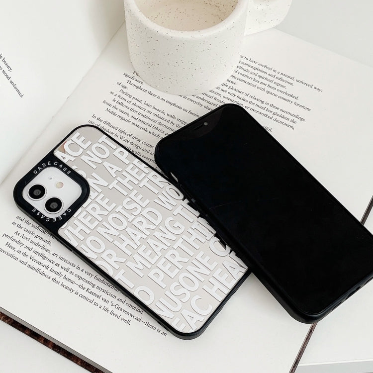 For iPhone 12 / 12 Pro Mirror Series English Alphabets Protective Case