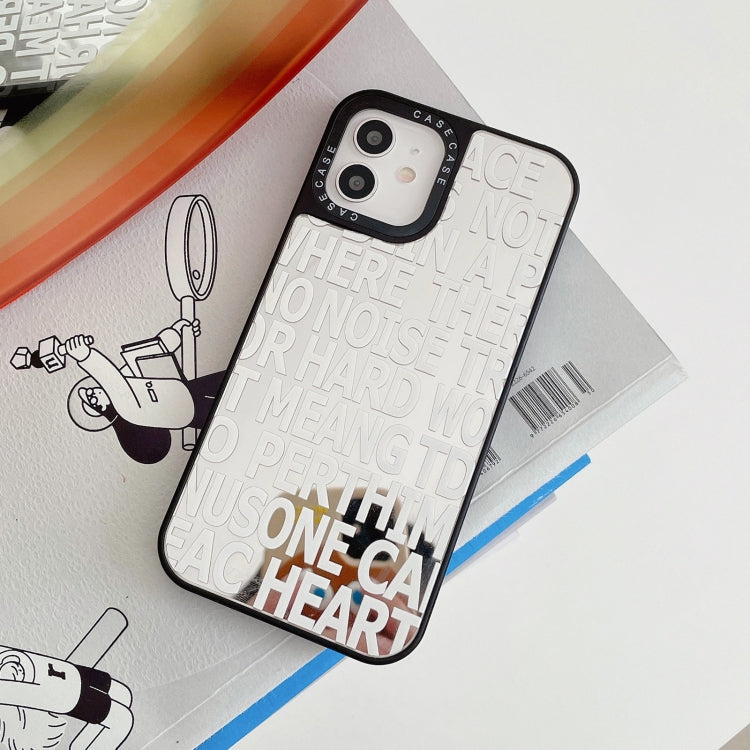 For iPhone 12 Pro Max Mirror Series English Alphabets Protective Case