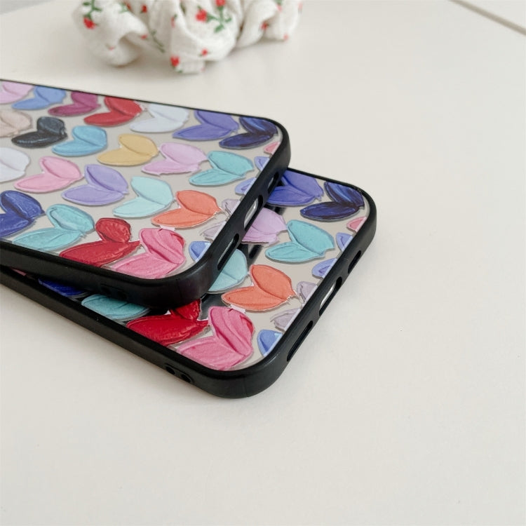 For iPhone SE 2022 / SE 2020 / 8 / 7 Mirror Series Colorful Hearts Pattern Protective Case