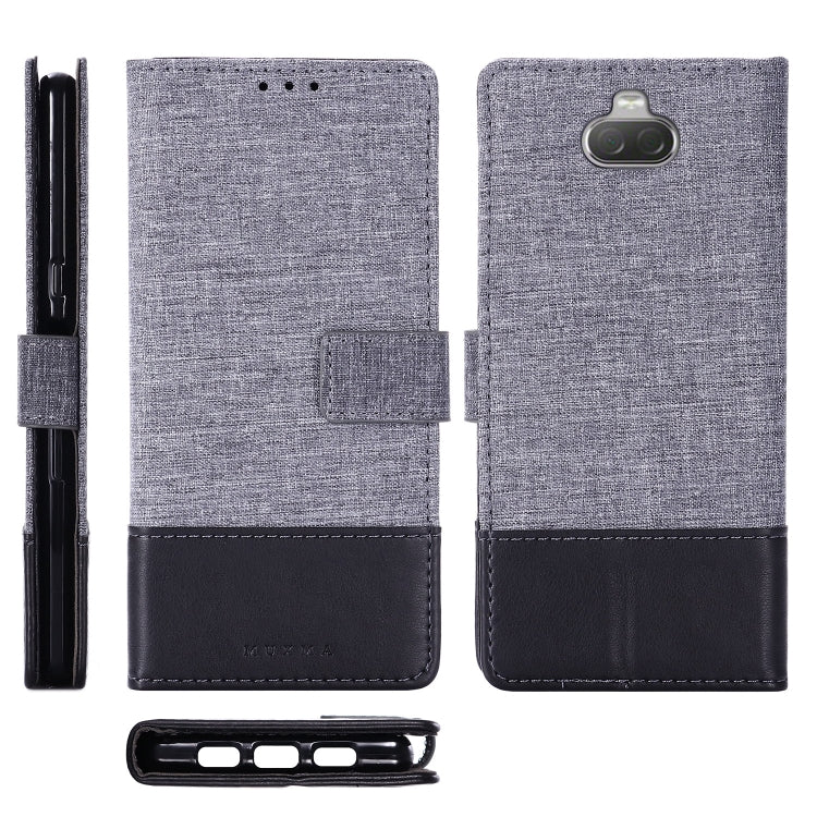 For Sony Xperia 10 MUXMA MX102 Horizontal Flip Canvas Leather Case with Stand & Card Slot & Wallet Function