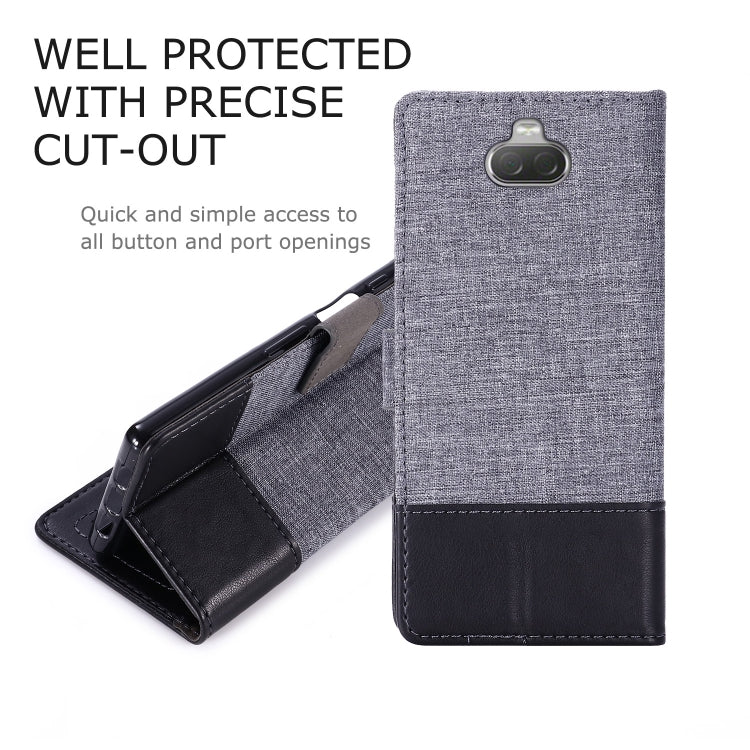 For Sony Xperia 10 MUXMA MX102 Horizontal Flip Canvas Leather Case with Stand & Card Slot & Wallet Function
