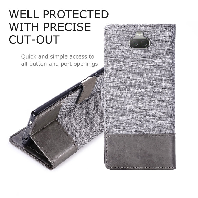 For Sony Xperia 10 MUXMA MX102 Horizontal Flip Canvas Leather Case with Stand & Card Slot & Wallet Function