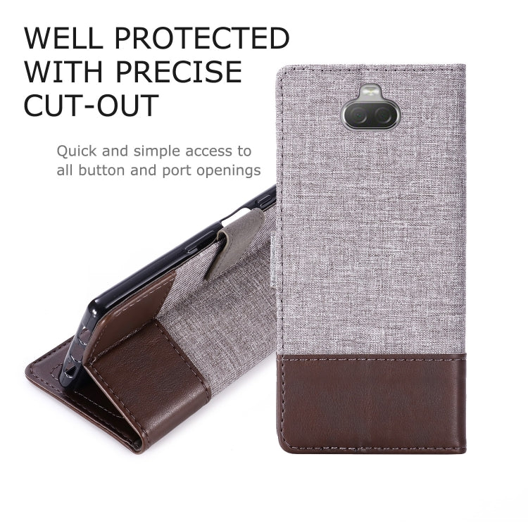 For Sony Xperia 10 MUXMA MX102 Horizontal Flip Canvas Leather Case with Stand & Card Slot & Wallet Function