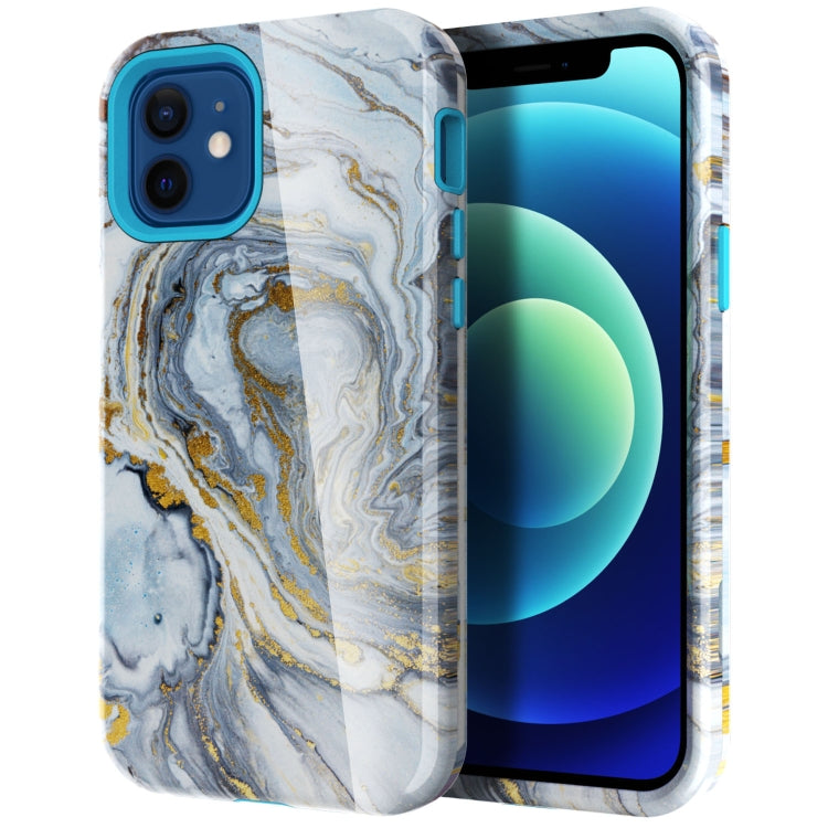 For iPhone 12 mini Varnishing Water Stick TPU + Hard Plastic Shockproof Protective Case