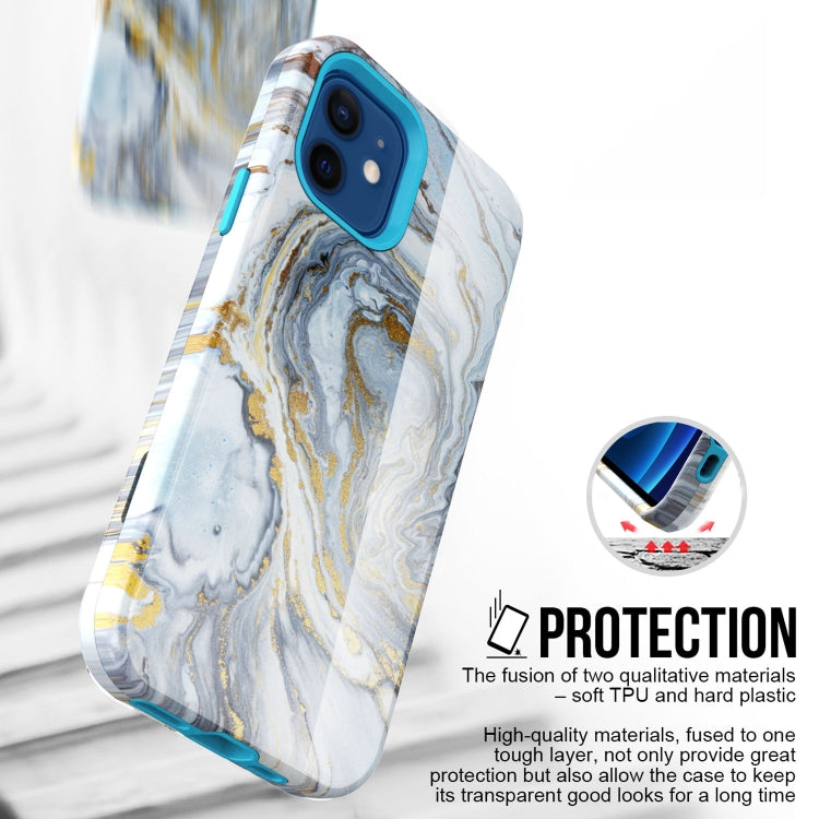 For iPhone 12 mini Varnishing Water Stick TPU + Hard Plastic Shockproof Protective Case