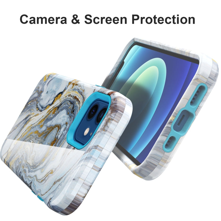 For iPhone 12 mini Varnishing Water Stick TPU + Hard Plastic Shockproof Protective Case