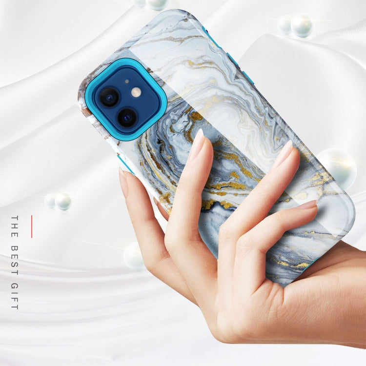 For iPhone 12 mini Varnishing Water Stick TPU + Hard Plastic Shockproof Protective Case