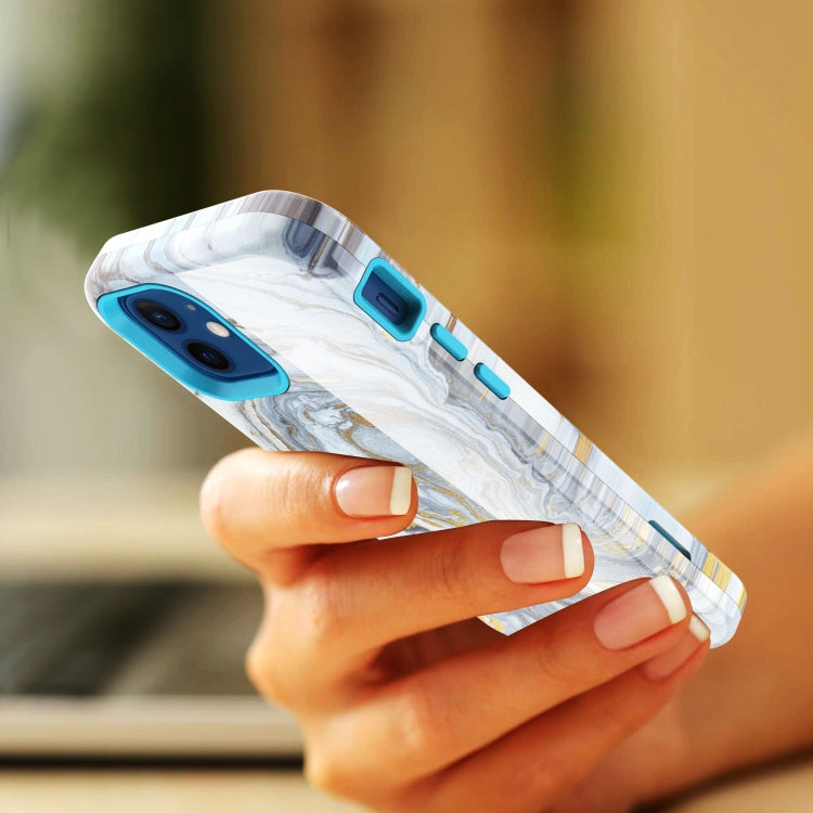 For iPhone 12 mini Varnishing Water Stick TPU + Hard Plastic Shockproof Protective Case