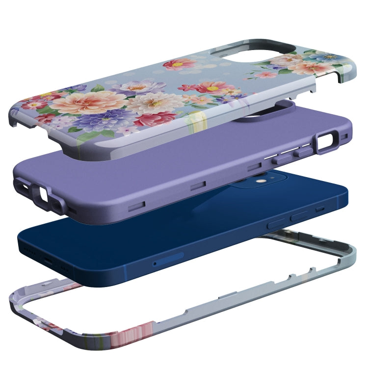 For iPhone 12 mini Varnishing Water Stick TPU + Hard Plastic Shockproof Protective Case