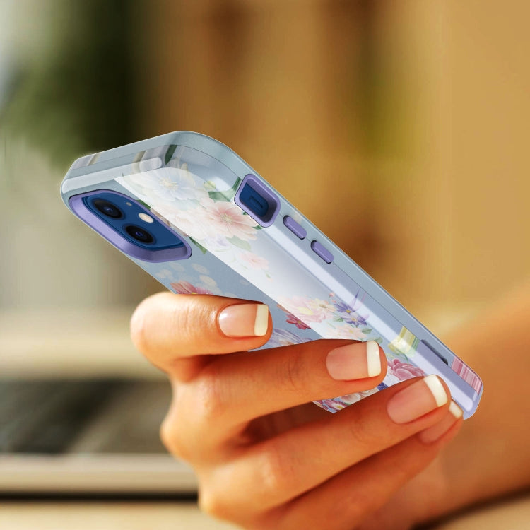 For iPhone 12 mini Varnishing Water Stick TPU + Hard Plastic Shockproof Protective Case