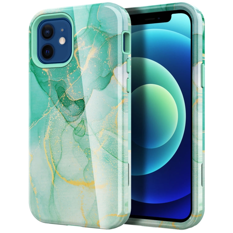 For iPhone 12 mini Varnishing Water Stick TPU + Hard Plastic Shockproof Protective Case
