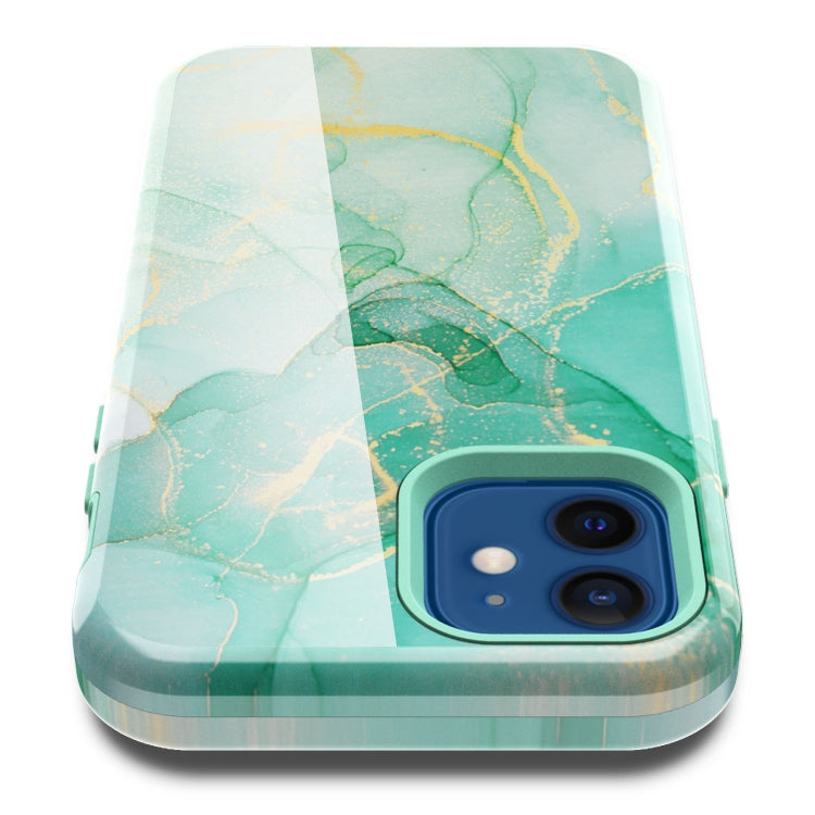 For iPhone 12 mini Varnishing Water Stick TPU + Hard Plastic Shockproof Protective Case