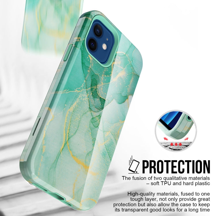 For iPhone 12 mini Varnishing Water Stick TPU + Hard Plastic Shockproof Protective Case