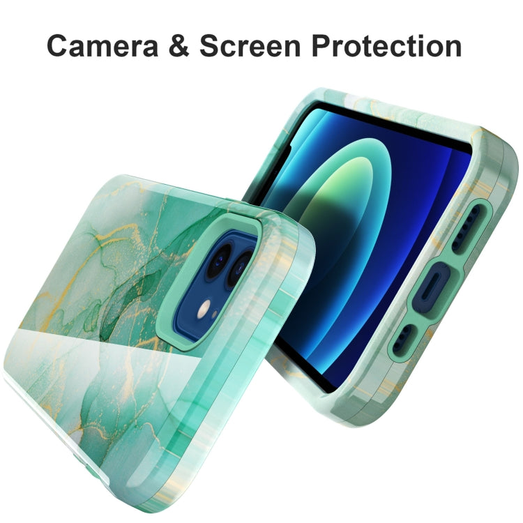 For iPhone 12 mini Varnishing Water Stick TPU + Hard Plastic Shockproof Protective Case