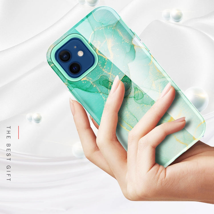 For iPhone 12 mini Varnishing Water Stick TPU + Hard Plastic Shockproof Protective Case
