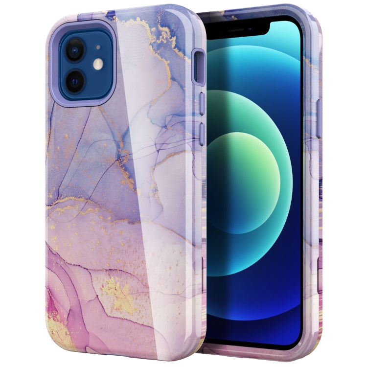 For iPhone 12 mini Varnishing Water Stick TPU + Hard Plastic Shockproof Protective Case