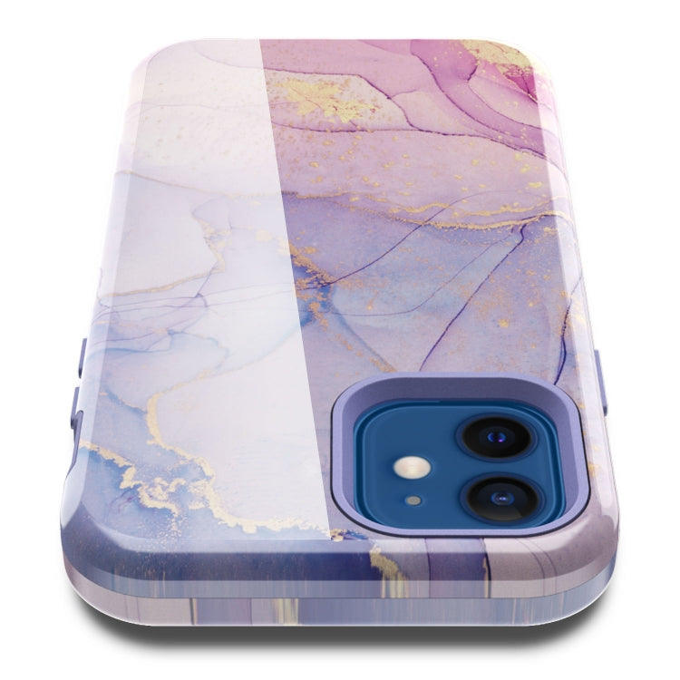 For iPhone 12 mini Varnishing Water Stick TPU + Hard Plastic Shockproof Protective Case
