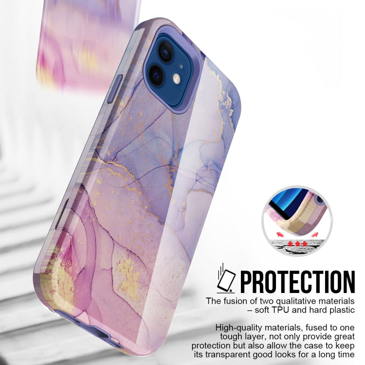 For iPhone 12 mini Varnishing Water Stick TPU + Hard Plastic Shockproof Protective Case