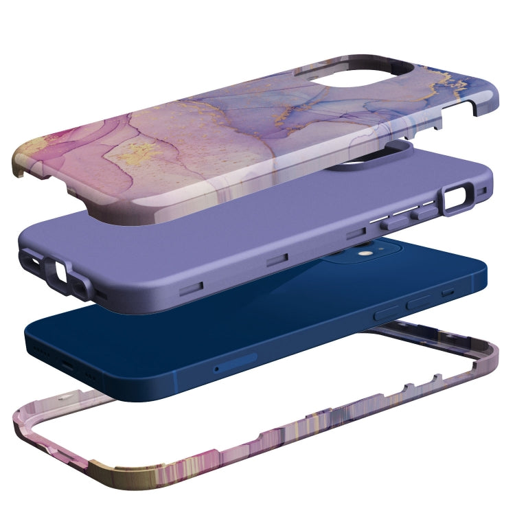 For iPhone 12 mini Varnishing Water Stick TPU + Hard Plastic Shockproof Protective Case