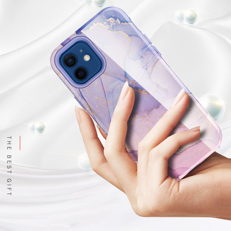 For iPhone 12 mini Varnishing Water Stick TPU + Hard Plastic Shockproof Protective Case