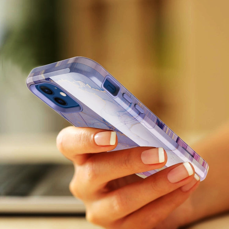 For iPhone 12 mini Varnishing Water Stick TPU + Hard Plastic Shockproof Protective Case