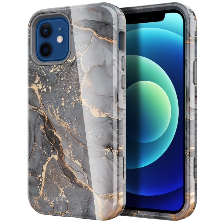 For iPhone 12 mini Varnishing Water Stick TPU + Hard Plastic Shockproof Protective Case