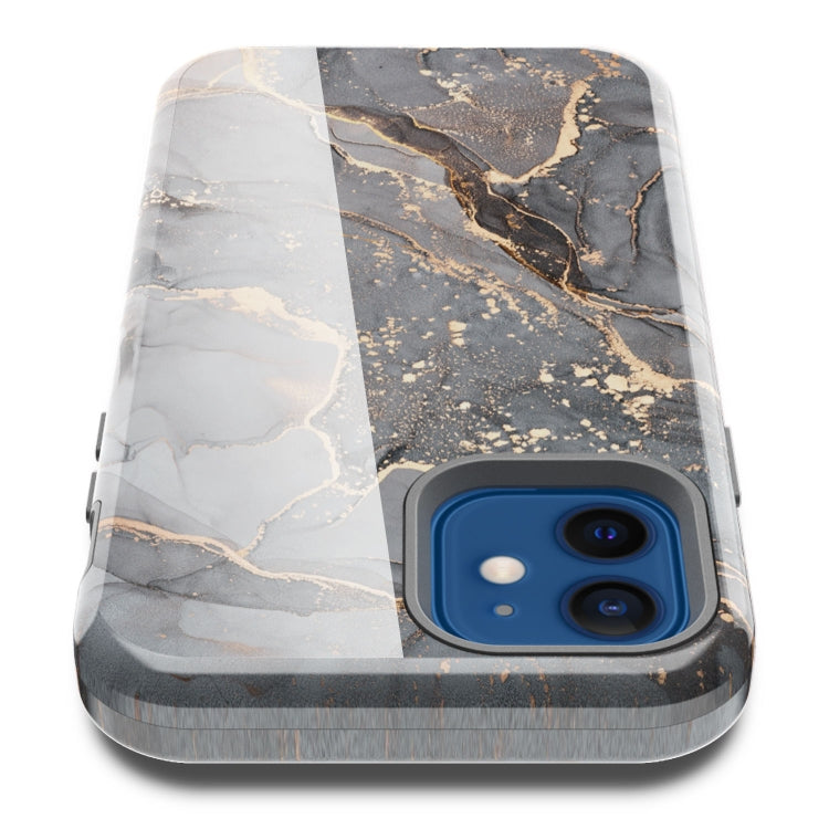 For iPhone 12 mini Varnishing Water Stick TPU + Hard Plastic Shockproof Protective Case