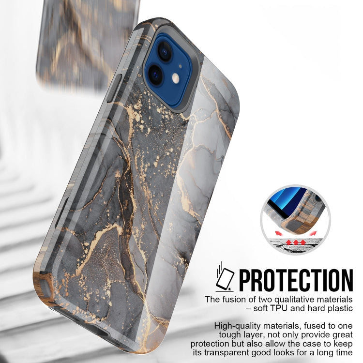 For iPhone 12 mini Varnishing Water Stick TPU + Hard Plastic Shockproof Protective Case