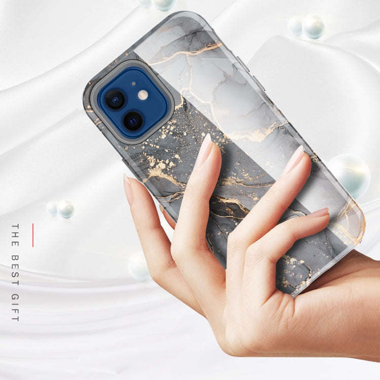 For iPhone 12 mini Varnishing Water Stick TPU + Hard Plastic Shockproof Protective Case