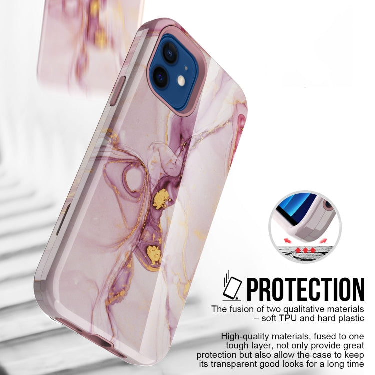 For iPhone 12 mini Varnishing Water Stick TPU + Hard Plastic Shockproof Protective Case