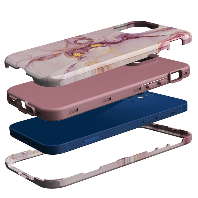 For iPhone 12 mini Varnishing Water Stick TPU + Hard Plastic Shockproof Protective Case