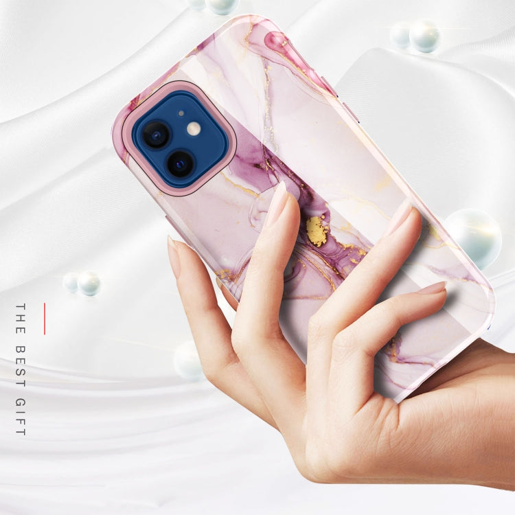 For iPhone 12 mini Varnishing Water Stick TPU + Hard Plastic Shockproof Protective Case