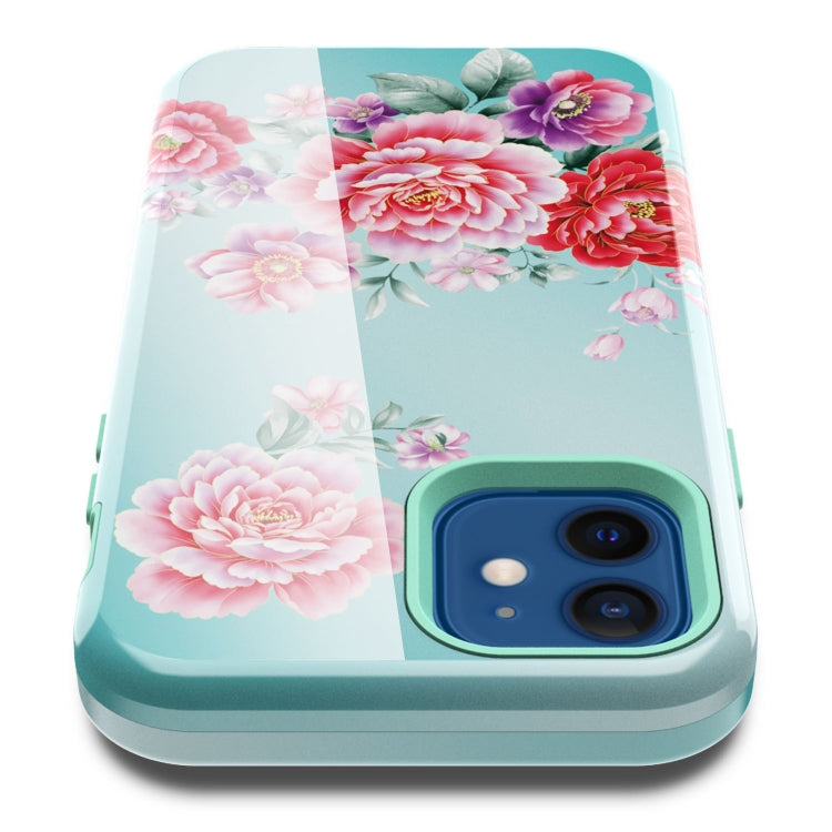 For iPhone 12 mini Varnishing Water Stick TPU + Hard Plastic Shockproof Protective Case