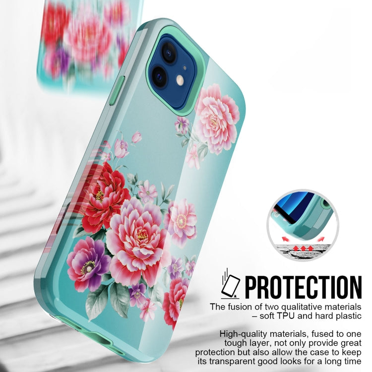 For iPhone 12 mini Varnishing Water Stick TPU + Hard Plastic Shockproof Protective Case
