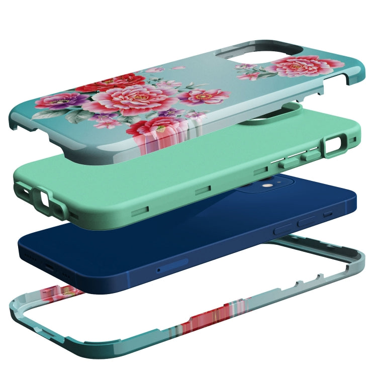 For iPhone 12 mini Varnishing Water Stick TPU + Hard Plastic Shockproof Protective Case