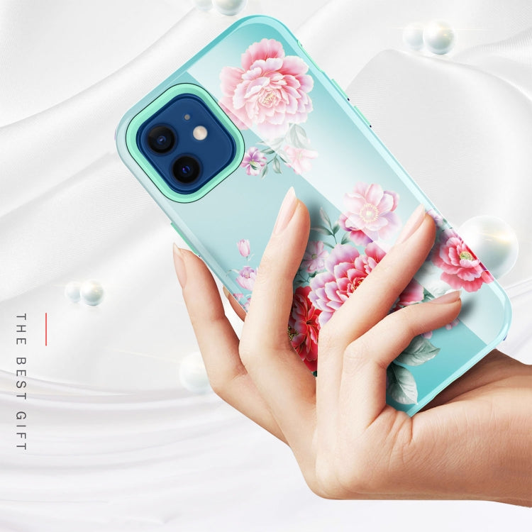 For iPhone 12 mini Varnishing Water Stick TPU + Hard Plastic Shockproof Protective Case