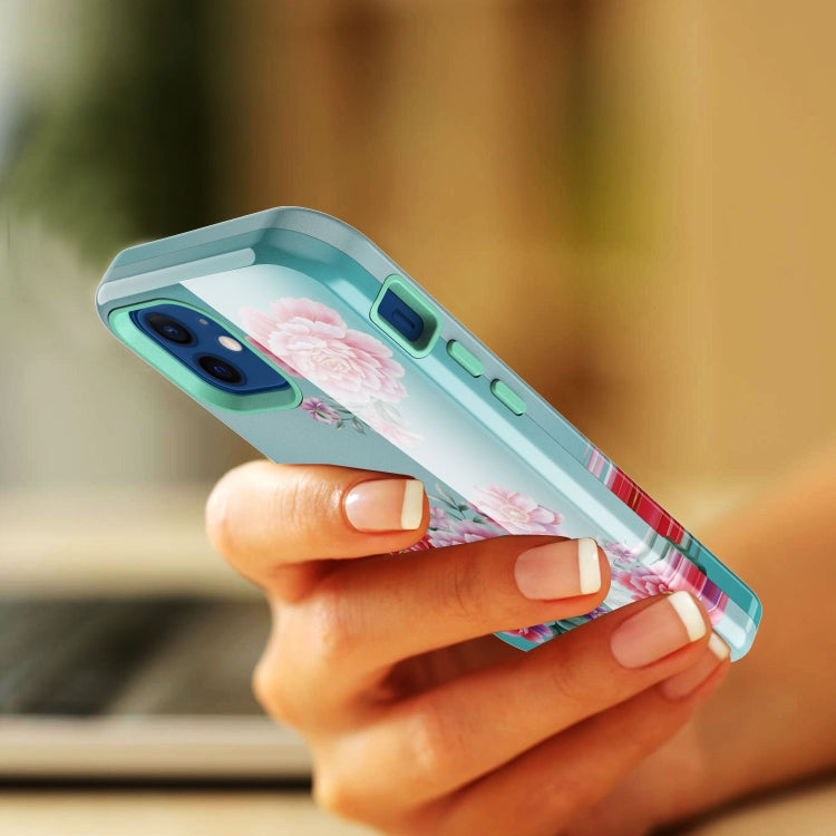 For iPhone 12 mini Varnishing Water Stick TPU + Hard Plastic Shockproof Protective Case