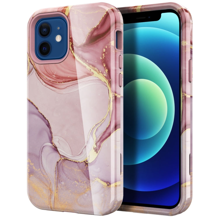 For iPhone 12 mini Varnishing Water Stick TPU + Hard Plastic Shockproof Protective Case
