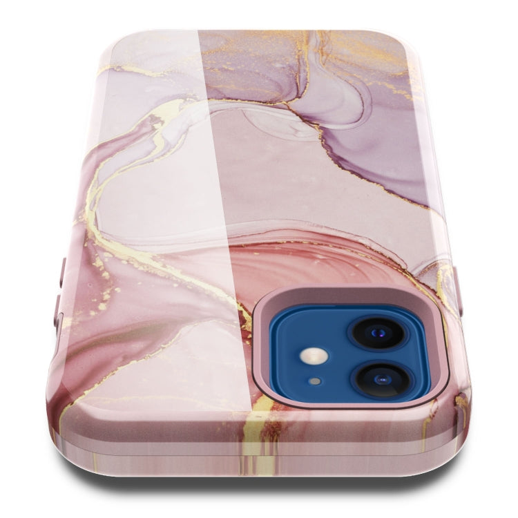For iPhone 12 mini Varnishing Water Stick TPU + Hard Plastic Shockproof Protective Case