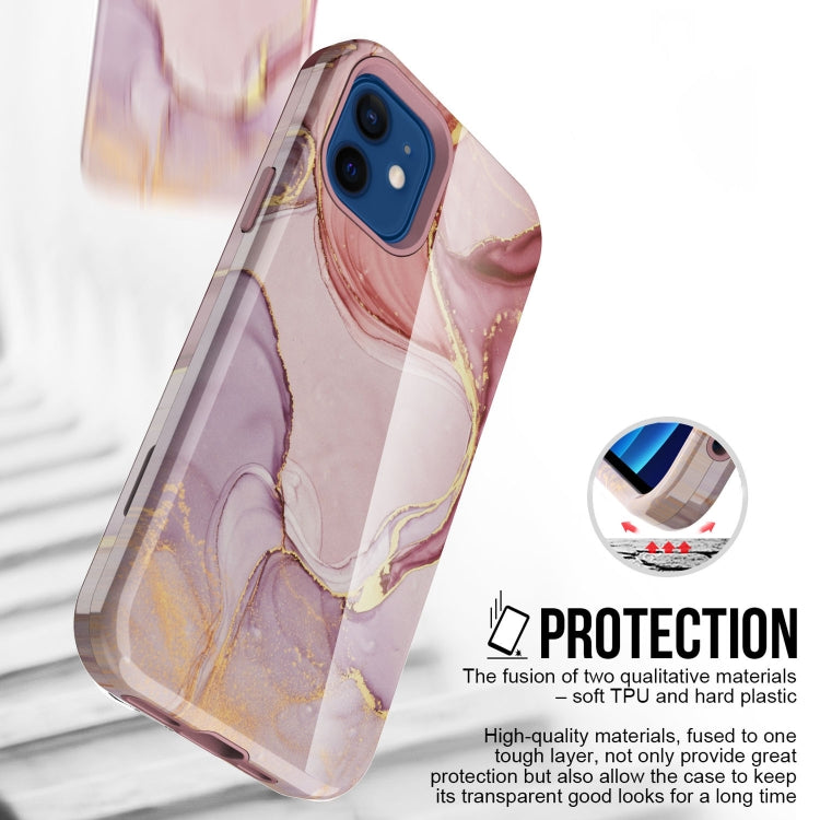 For iPhone 12 mini Varnishing Water Stick TPU + Hard Plastic Shockproof Protective Case